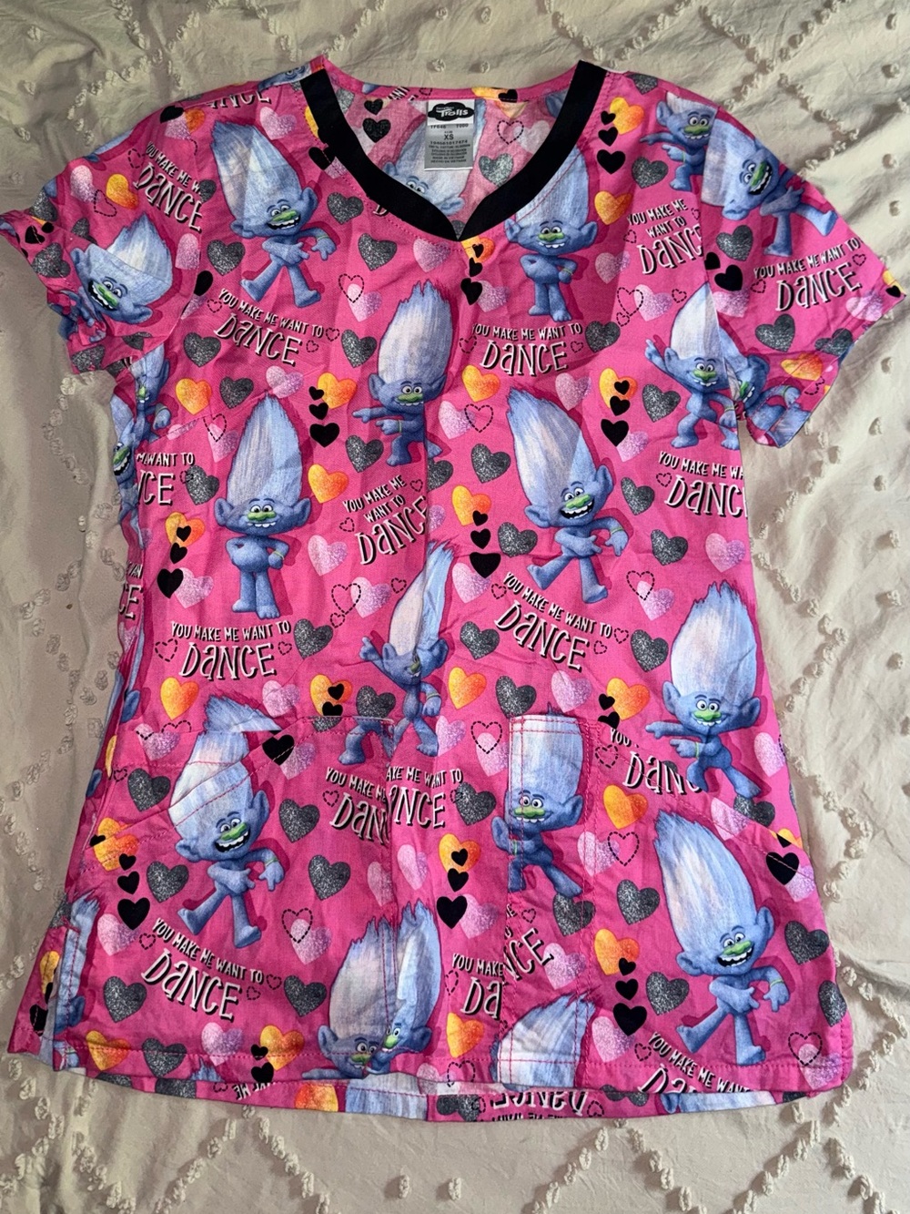 Trolls Scrub Top